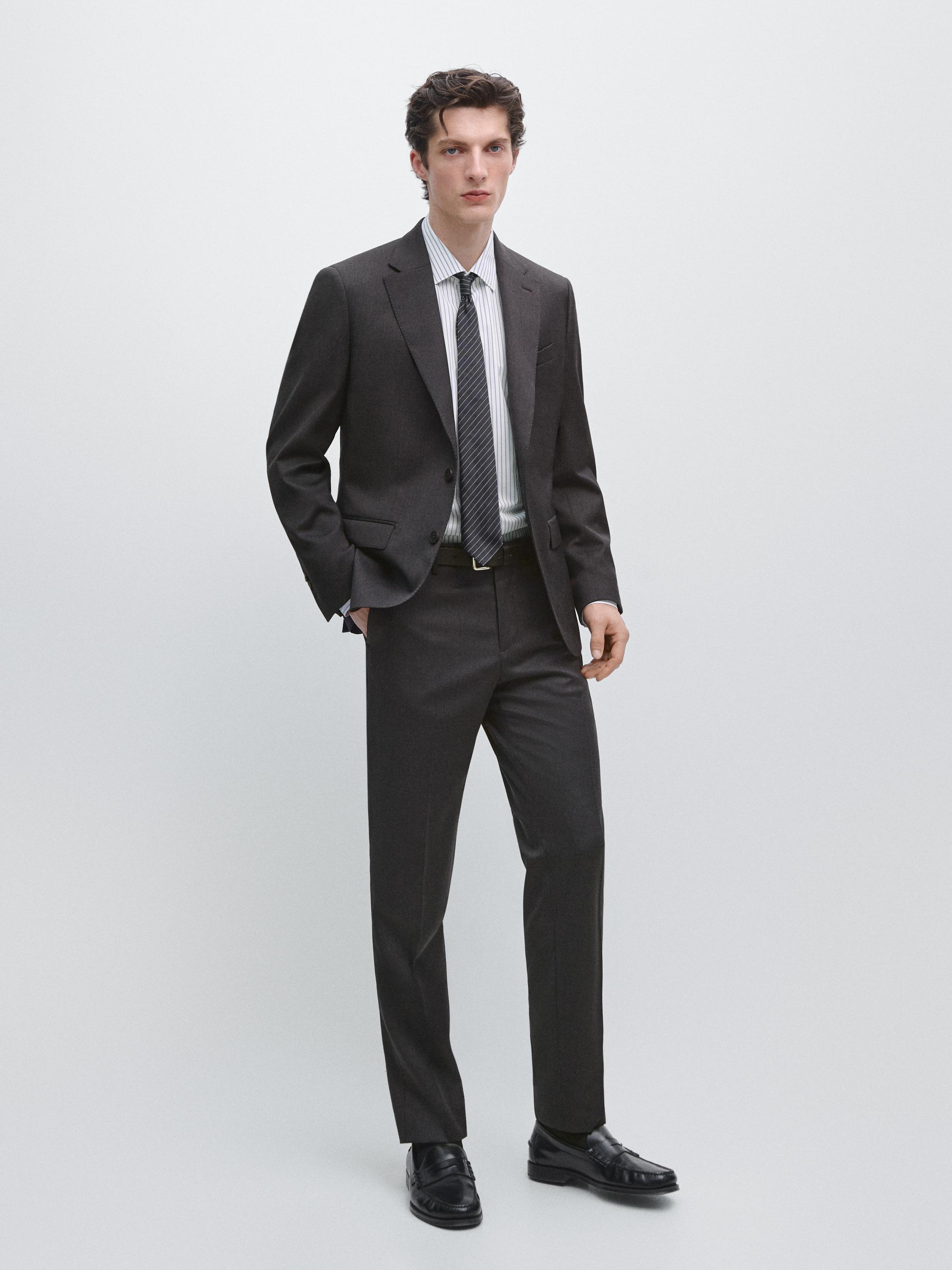 Cold wool suit trousers